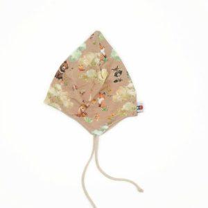 Kötős bélelt manó sapi-bézs erdei állatos